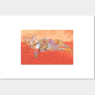 Colorful Cat Collage Posters and Art